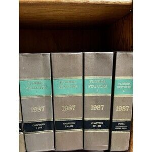 Vintage Florida Statutes Law Books Lot of 9 Staging Decor Library